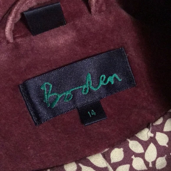 Boden Purple Velvet Blazer UK Size 14/US Size 10 - Picture 5 of 5